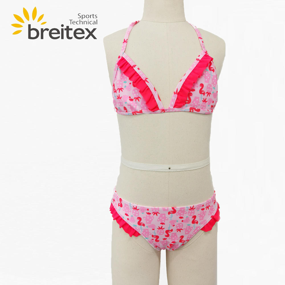 Kids swimwear ruffle triangle bikini two-piece from Breitex