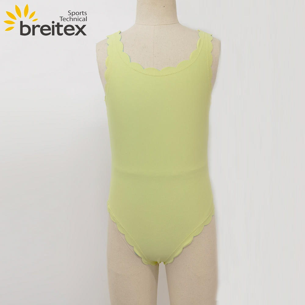 Girl's swimwear solid color laser cut one-piece (Little Kids/Big Kids) Oem With Good Price-Breitex