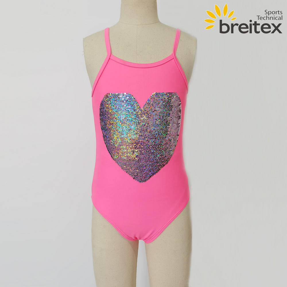 Best Quality Girl's swimwear two-sided sequin one-piece bikini swimsuit Oem-Breitex