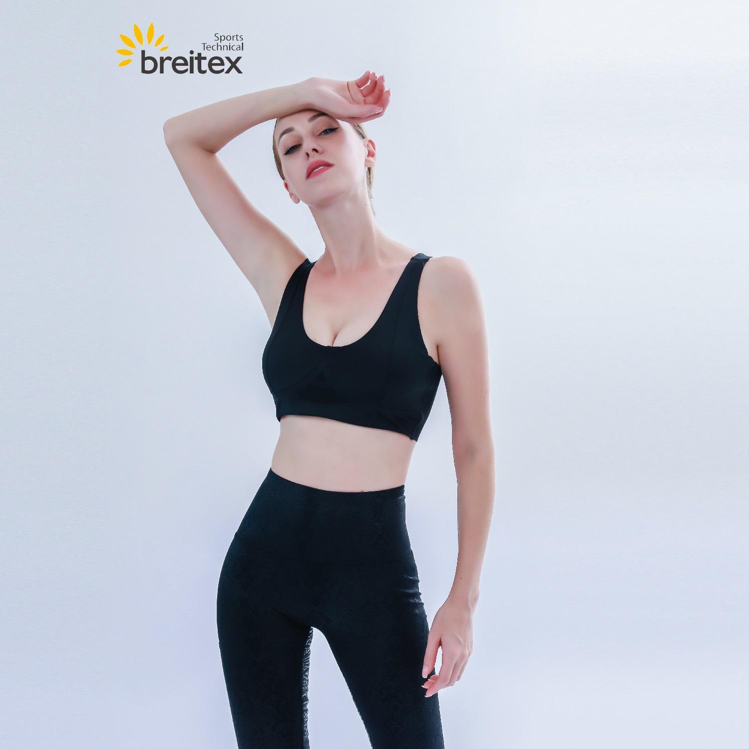 product-Customized Womens Back Laser Cut Sports Bra With Rubber Print Leggings From China-Breitex-im-1