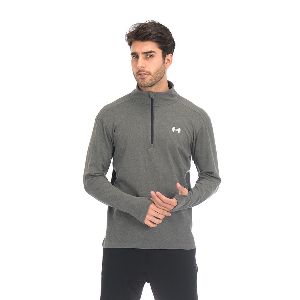 product-Breitex-Ready-Made Supplier Mens Half Zipper Long Sleeve Shirt Running Top, Custom Jogging W