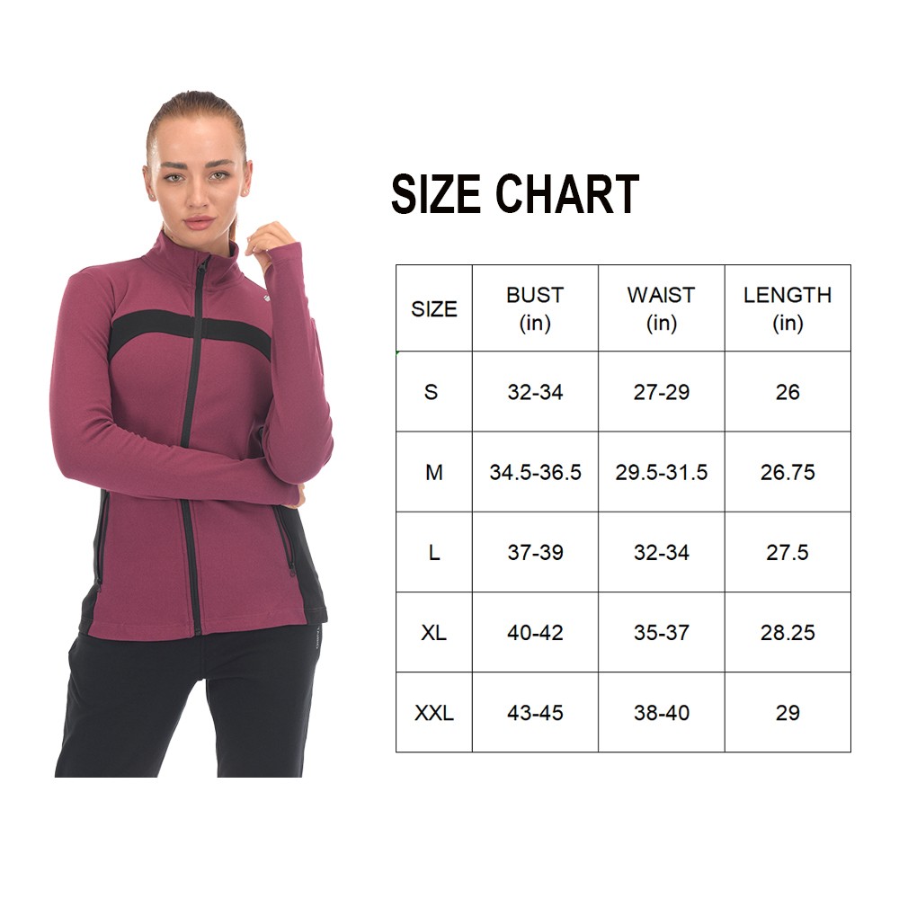 product-Ready-Made Womens Running Jacket Long Sleeve Sports stand-up collar Shirt Zipper Running T-S