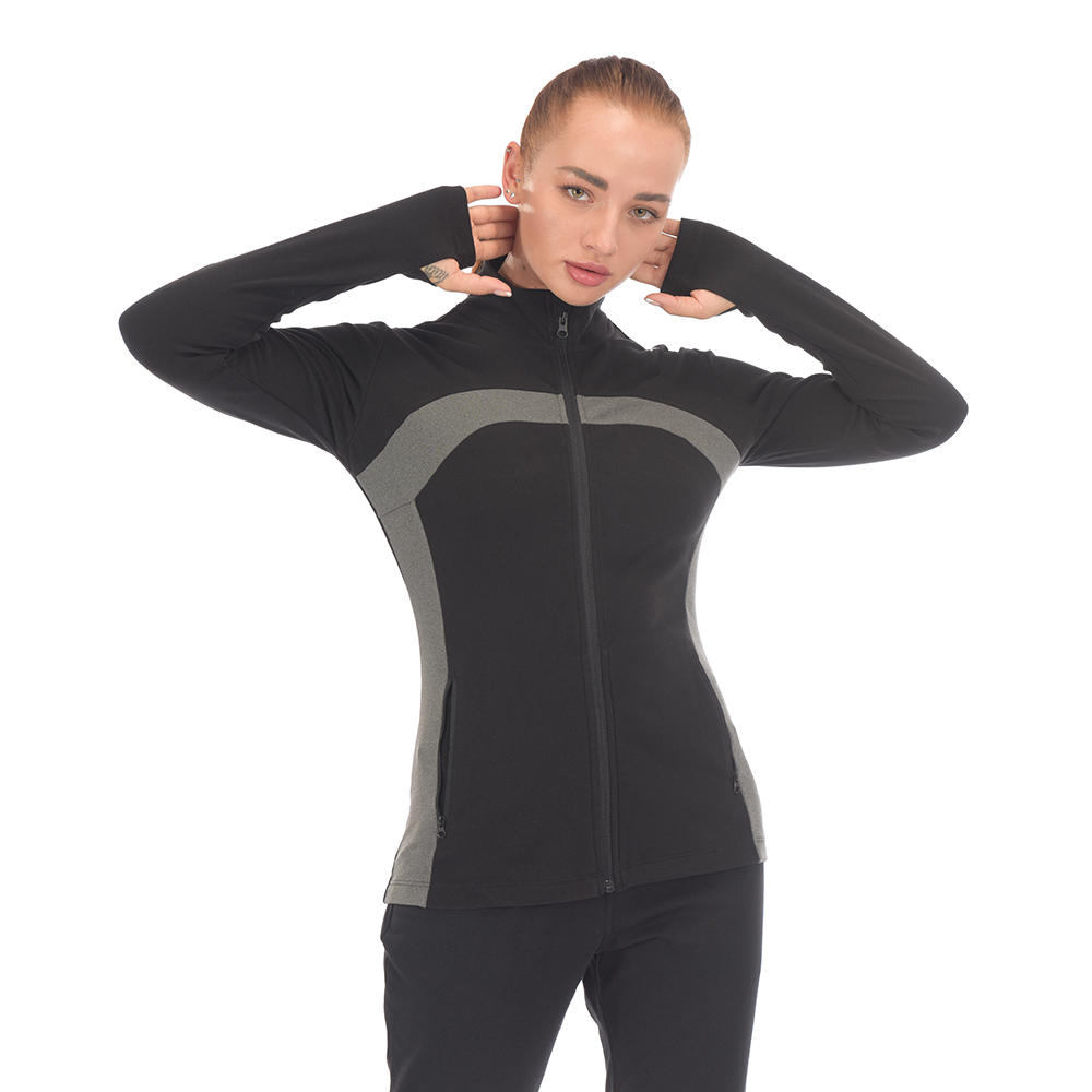 product-Breitex-Ready-Made Supplier Womens Running Jacket Long Sleeve Sports Stand-up Collar Shirt Z-1